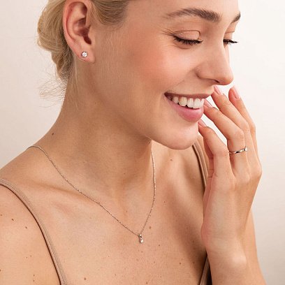 Золота заручальна каблучка з діамантом кб0357y №5