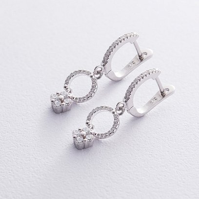 Сережки "Конюшина" в сріблі 122603