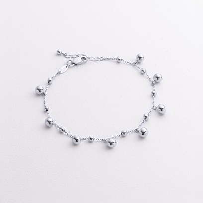 Браслет "Кульки" у білому золоті б05762
