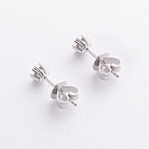 Золотые серьги - пусеты с бриллиантами сб0083са от ювелирного магазина Оникс - 3