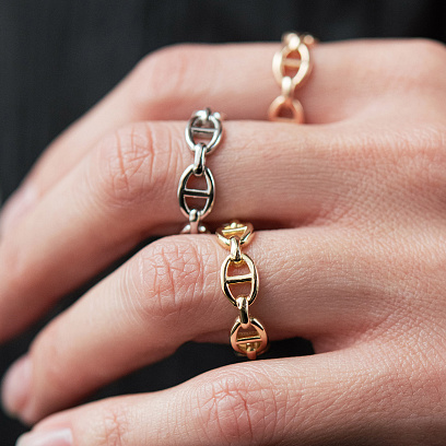 Каблучка "Helen" у жовтому золоті к08392 №4