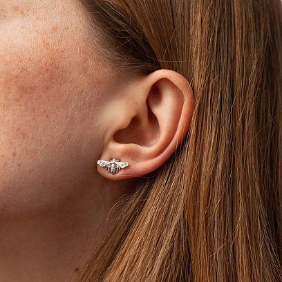 Золоті сережки - пусети "Оса" с09122 №2