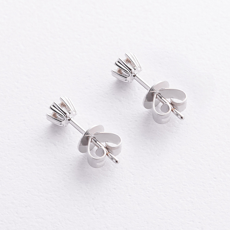 Золотые серьги - пусеты с бриллиантами сб0083са от ювелирного магазина Оникс - 3