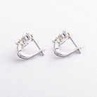 Серебряные серьги "Rosie" с фианитами 123556 от ювелирного магазина Оникс - 1