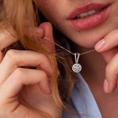 Золотая подвеска с бриллиантами п181 №2