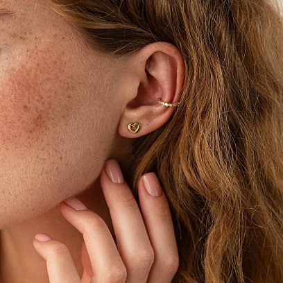 Каффа "Джессика" в желтом золоте (фианиты) с08026 №11