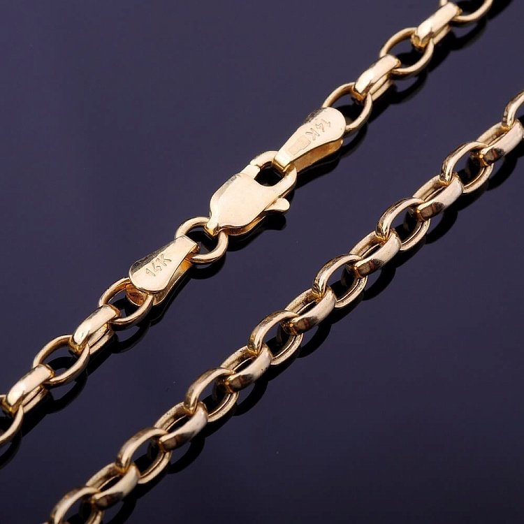 Цепочка золотая якорное плетение ц00038ж от ювелирного магазина Оникс