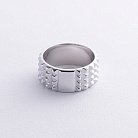 Широкое кольцо "Бьянка" в белом золоте к07999 от ювелирного магазина Оникс - 8