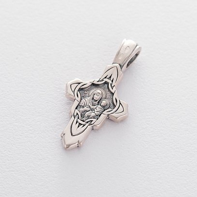 Серебряный православный крестик с распятием 13843 №6