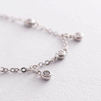 Серебряный браслет с фианитами 141538 №3