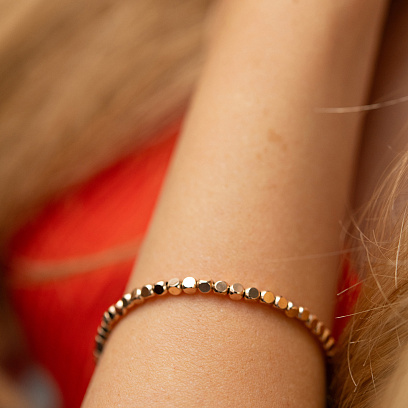 Браслет "Кубики" (червоне золото) mini б05464 №6