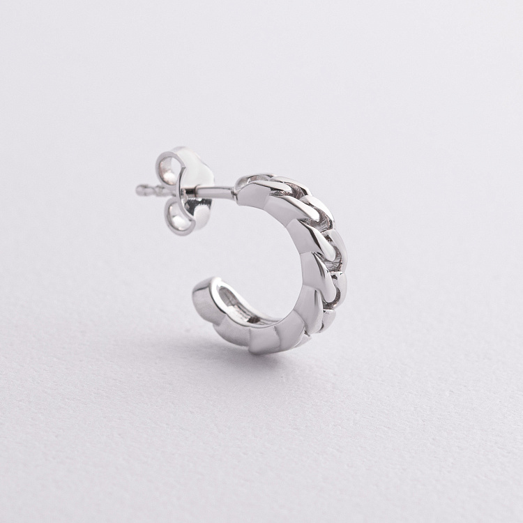 Мужская моносерьга "Цепочка" в серебре Zancan ESO007 от ювелирного магазина Оникс - 2