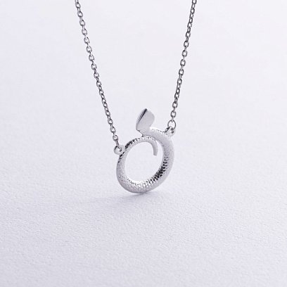 Серебряное колье "Змея" 908-01392
