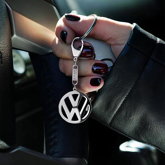 Серебряный брелок для машины "Volkswagen" 9002.1 №3