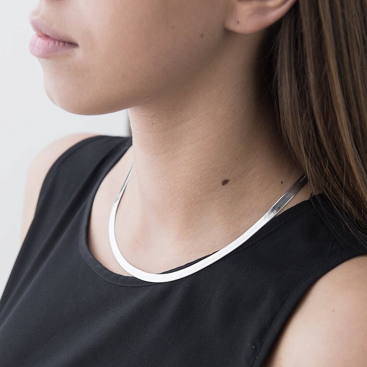 Серебряное колье Клеопатра 15144 от ювелирного магазина Оникс