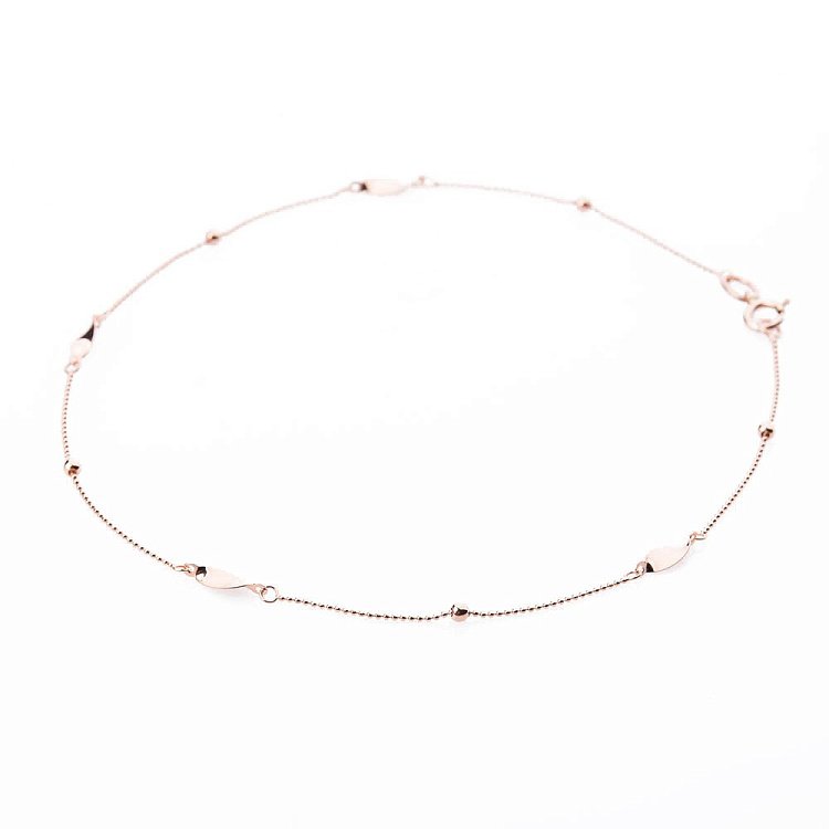 Золотой браслет на ногу б01308 от ювелирного магазина Оникс