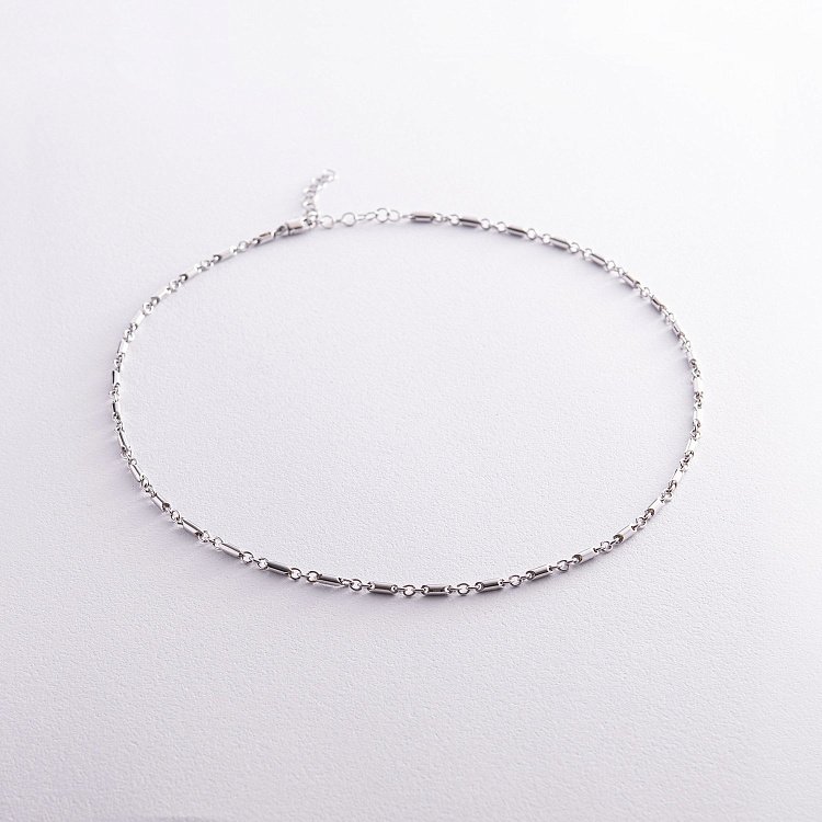 Колье - цепочка в белом золоте кол02230 от ювелирного магазина Оникс