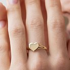 Кольцо "Сердечко" в желтом золоте (возможна гравировка) к07136 от ювелирного магазина Оникс - 10