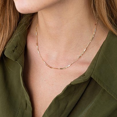 Колье - цепочка в желтом золоте ц00479 №4