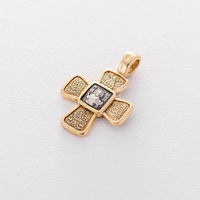 Серебряный крест с позолотой 132289 №2