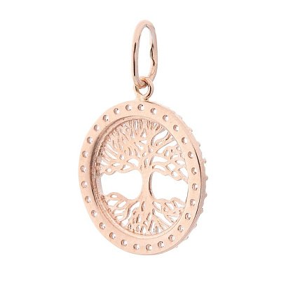 Золотий кулон "Дерево життя" з фіанітами п03013 №2