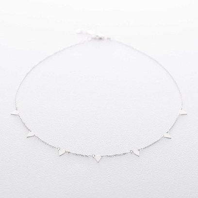 Золотое колье "Треугольники" кол01456