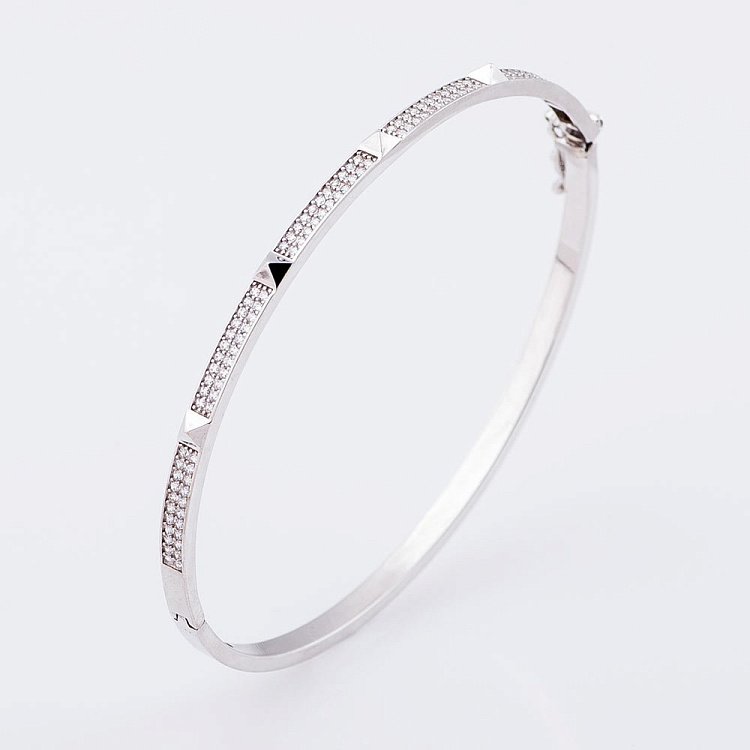 Золотий браслет (фіаніти) б02512 від ювелірного магазину Онікс - 1