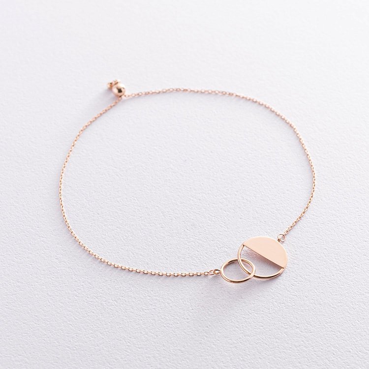 Золотий браслет "Переплетення" б04726 від ювелірного магазину Онікс - 3