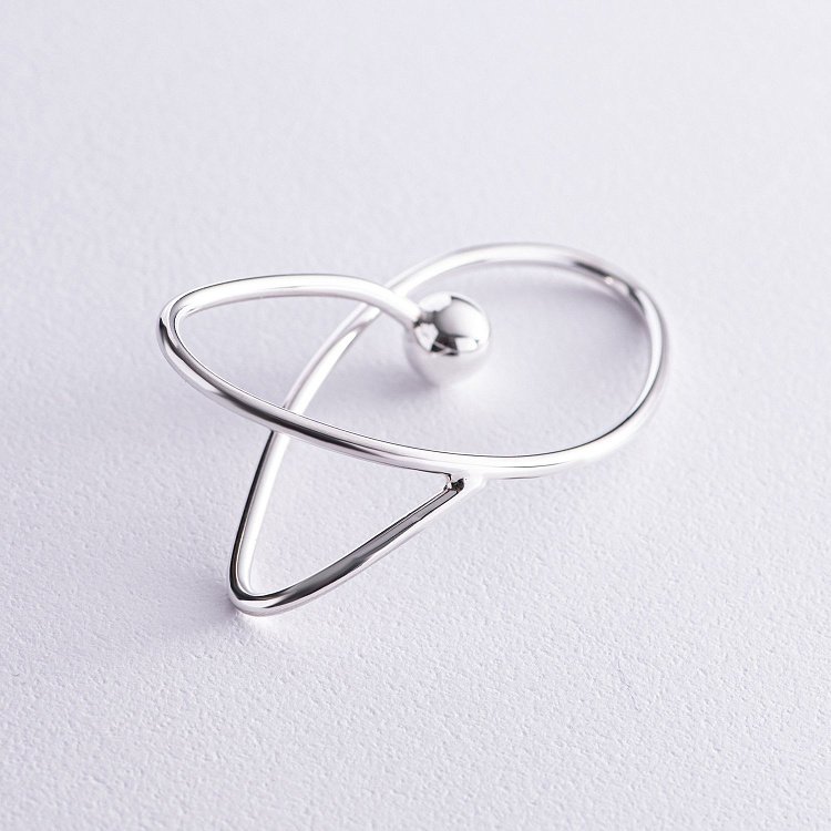 Серебряная серьга - каффа "Космос" 123235 от ювелирного магазина Оникс - 11