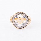 Золотое кольцо "Цветок-клевер" к05185 от ювелирного магазина Оникс - 2