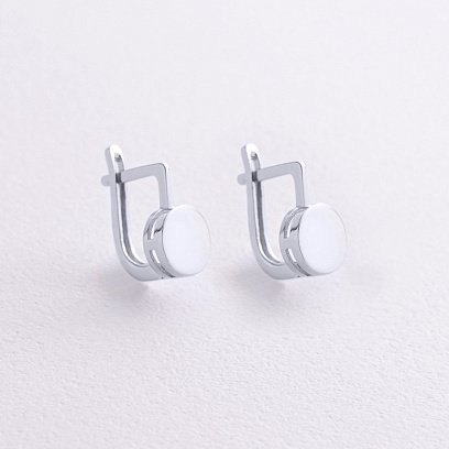 Детские серьги в белом золоте с09280