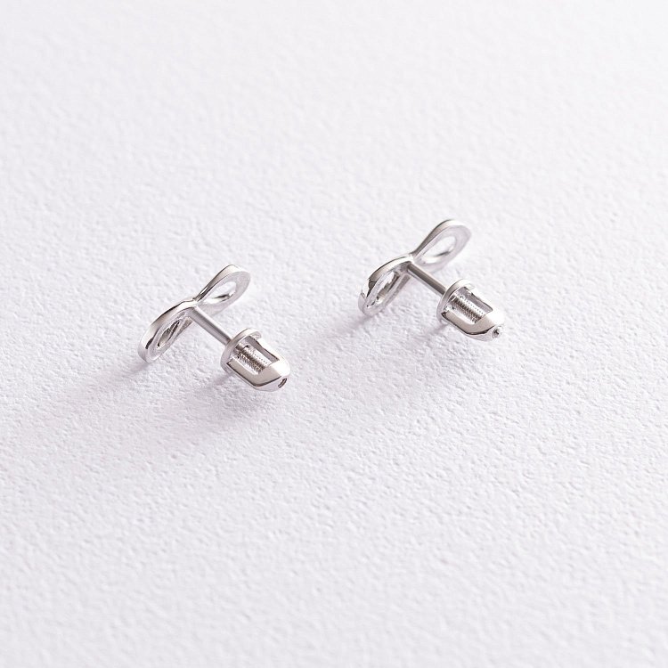 Золоті сережки - пусети "Нескінченність" с07071 від ювелірного магазину Онікс - 3