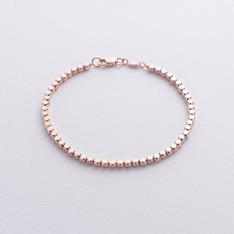 Браслет "Кубики" (красное золото) mini б05464 от ювелирного магазина Оникс