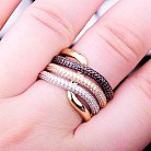 Золотое кольцо женское с фианитами к03246 от ювелирного магазина Оникс - 7
