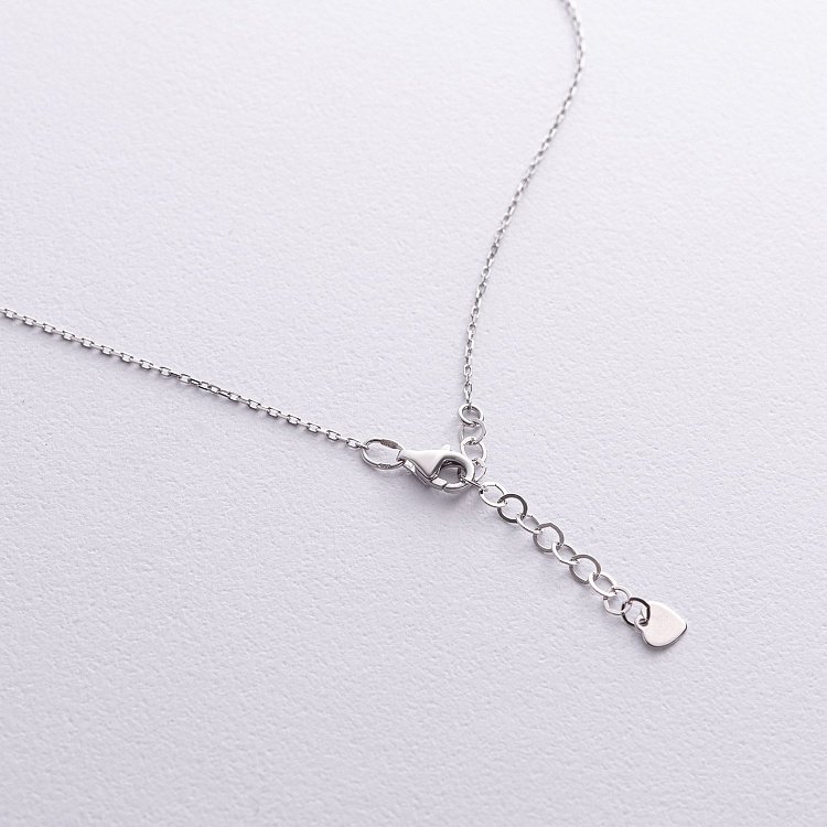 Колье "Клевер" в белом золоте кол02493 от ювелирного магазина Оникс - 4