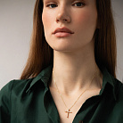 Крестик в желтом золоте с бриллиантами пб0362nl от ювелирного магазина Оникс - 4