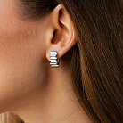 Сережки "Agnes" у білому золоті с09716 от ювелирного магазина Оникс - 3