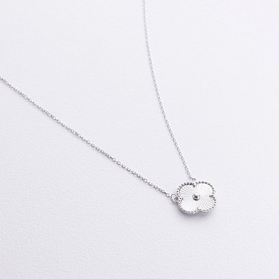 Колье "Клевер" в белом золоте кол02575 №3