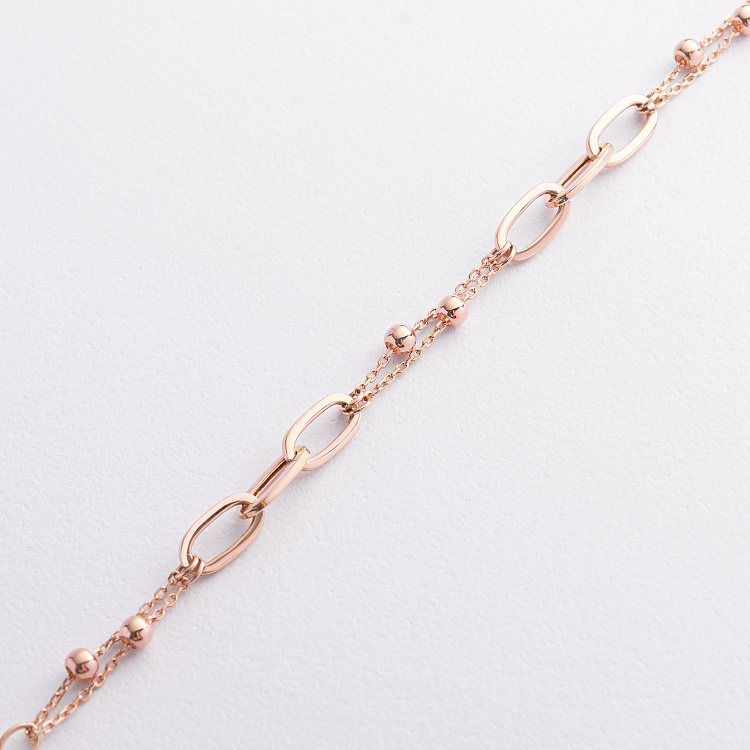 Золотой браслет с шариками б05723 от ювелирного магазина Оникс - 1