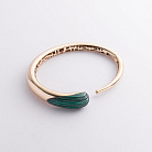 Жесткий золотой браслет "Olivia" с малахитом б04852 от ювелирного магазина Оникс - 2