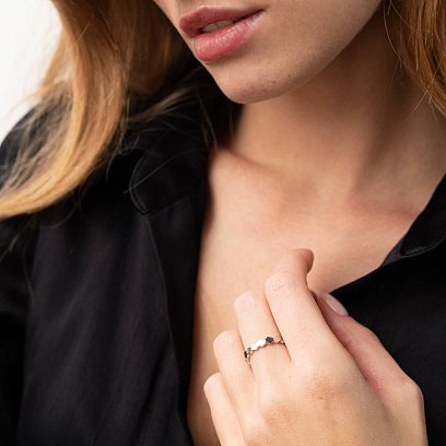 Золотое кольцо без камней к06215 №5