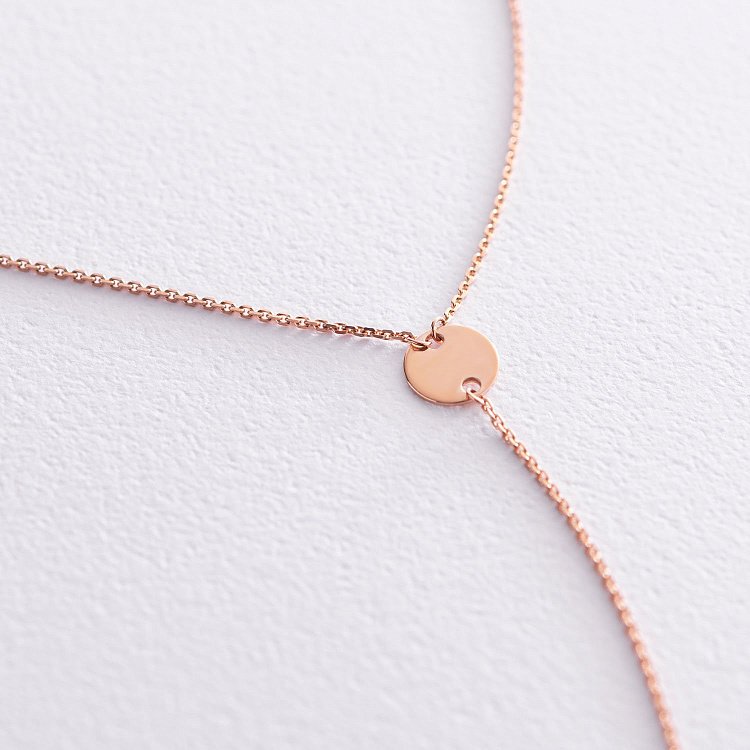 Золоте кольє - краватка з монетками кол01995 від ювелірного магазину Онікс - 2