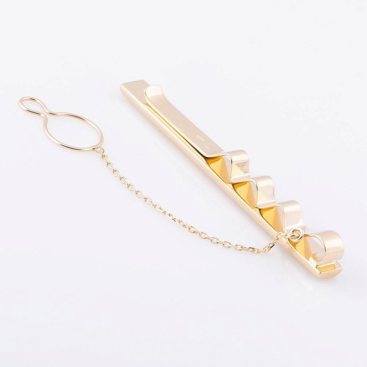 Золотой зажим для галстука заж00122 от ювелирного магазина Оникс - 1