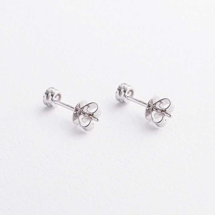 Золоті сережки - пусети з діамантами сб0665ca від ювелірного магазину Онікс - 2