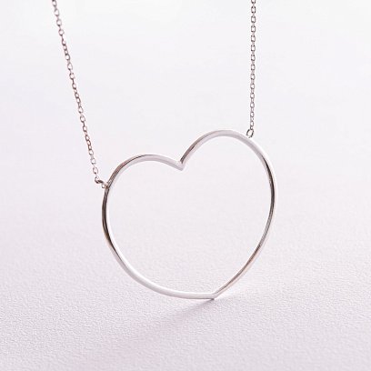 Серебряное колье "Сердце" 181235