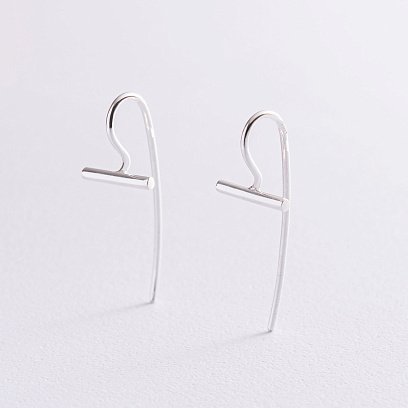 Срібні сережки "Беннет" 122996