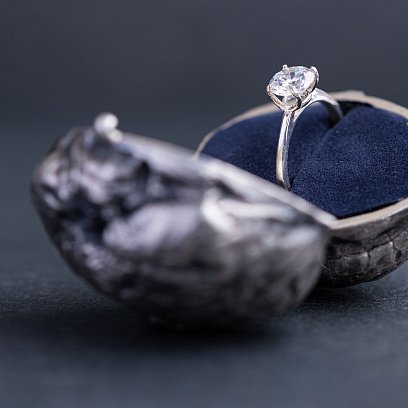 Серебряная фигура "Футляр для кольца" ручной работы 23102 №4