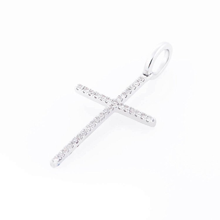 Золотий хрестик з діамантами пб0072ch від ювелірного магазину Онікс - 2