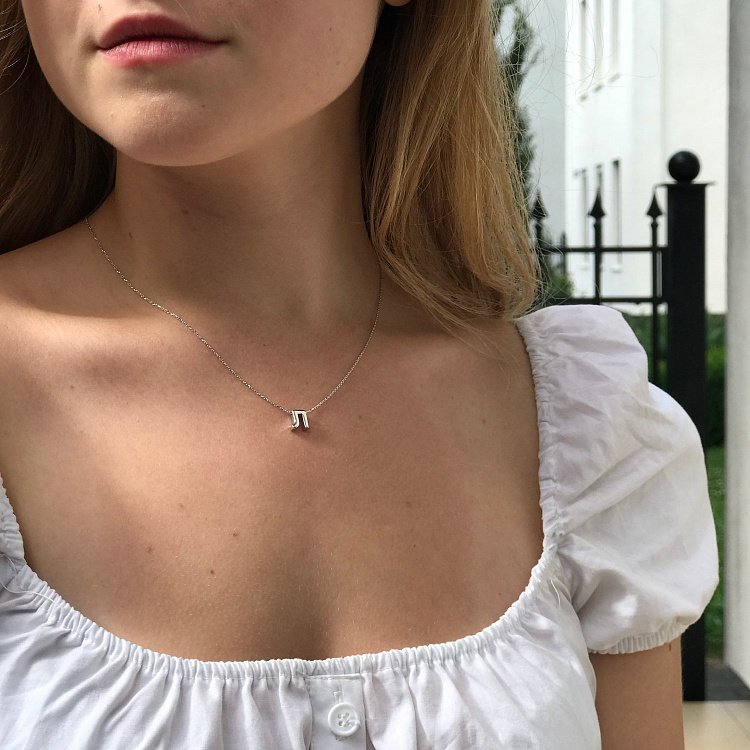 Золоте кольє з буквою Л кол01316л від ювелірного магазину Онікс - 1