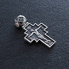 Срібний православний хрест з чорнінням 132488 от ювелирного магазина Оникс